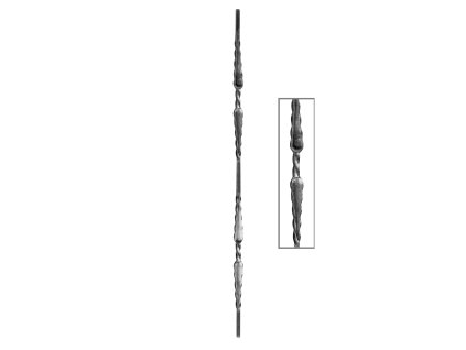 Šprušle čt. 12x12mm, 1000mm, 2x vzor