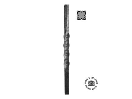 Sloupek kroucený čt. 50x50mm, 1000mm