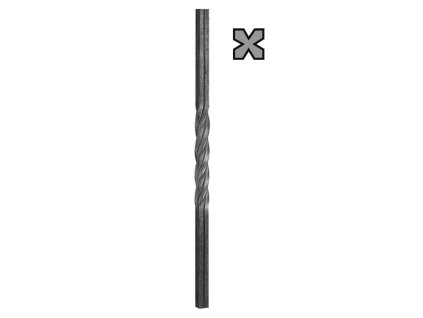 Sloupek kroucený čt. 50x50mm, 1000mm