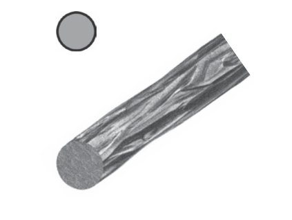 Tyč kovaná kruhová pr. 12mm, 3000mm