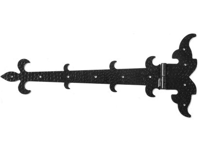 Kování ozdobné pravé 525x225x3mm bez povrch. úpravy 260+