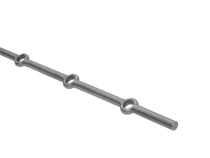 Tyč kruhová s otvory pr. 18mm, 2000mm, rozteč 160mm, 12 děr v tyči