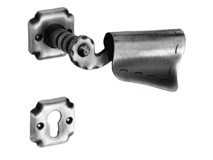 Klika Lux+kryt zámku (fabka) 58x58mm