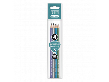 5853 grafitova tuzka trojhranna hb stribrne puntiky 4pk