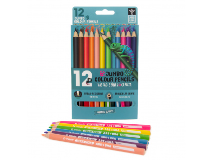 Colored Pencils 12 pcs Jumbo Triangular