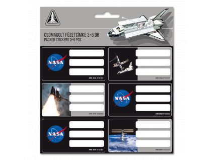 Ars Una Notebook Name Labels Nasa 22 18 pcs