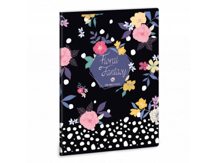 Notebook Flowers A5 Square Grid