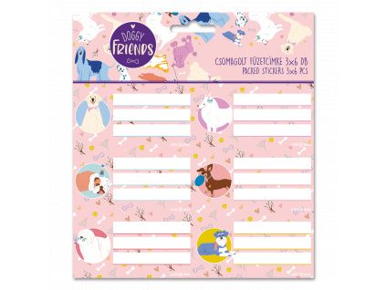 Ars Una Notebook Name Labels Doggy Friends