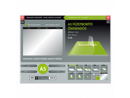 Transparent Cover for Textbook/Notebook 35x26 cm A5, 10 pcs