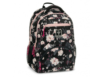 Ergonomic Backpack Flowery Black