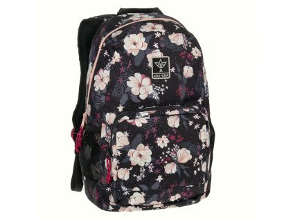 Ars Una Student Backpack Flowery Black AU14