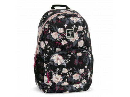 Ars Una Studentský batoh Flowery Black AU14