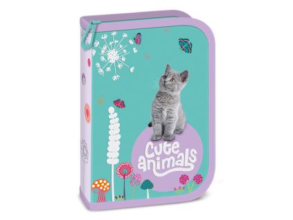 Ars Una Filled Pencil Case Cute Animals - kitten