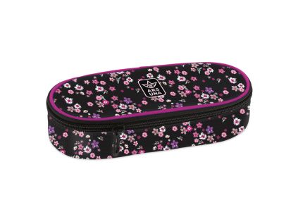 Ars Una Oval Pencil Case Pearl Blossom Black