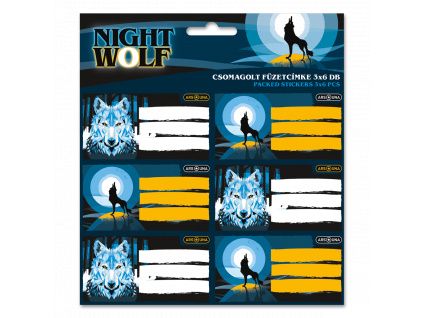 Ars Una Notebook Name Labels Night Wolf