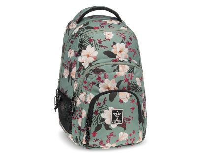 Ars Una Student Backpack Flowery Green AU-2