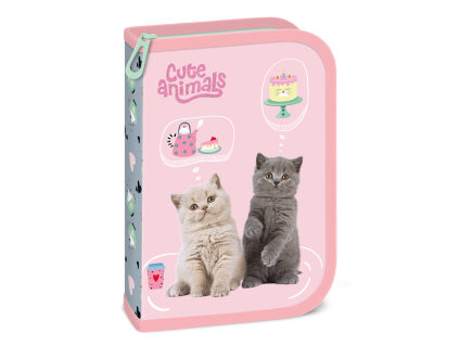 Ars Una Filled Pencil Case Cute Animals - tea party