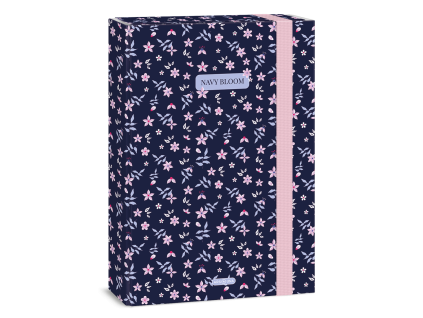 Ars Una füzetbox A4 Navy Bloom