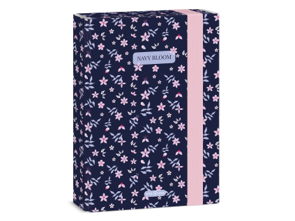 Ars Una Notebook Box A5 Navy Bloom