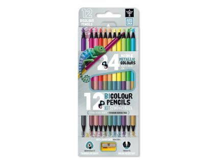 Ars Una Buntstifte 12 Stk Neon/metallic Triangular mit Anspitzer