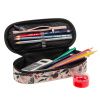 Ars Una Oval Pencil Case Flowery Pink