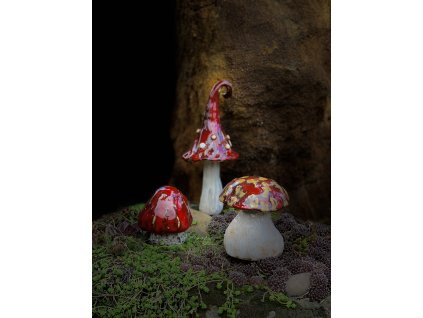 Keramické houby červené