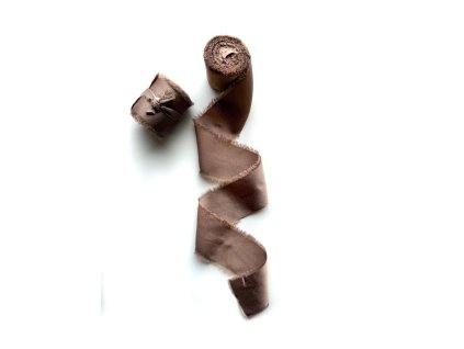 Leská hedvábná stuha - Choco