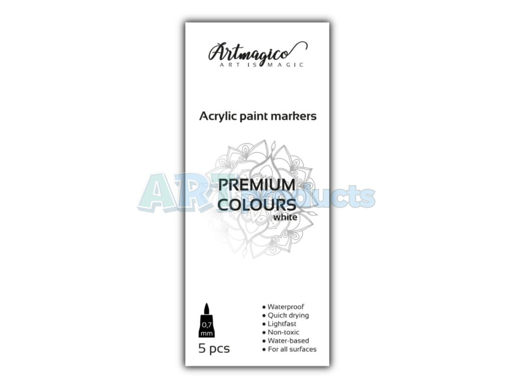 White extra fine tip 5 pcs