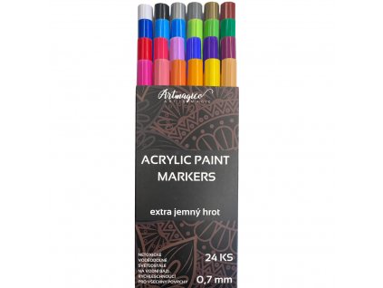 Artmagico akrylový popisovač s Extra jemným hrotem (0,7 mm) 24 ks | 80043