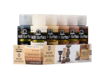 FolkArt Multi-Surface Neutrals Sada neutrálních akrylových barev 10 ks
