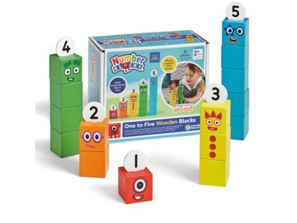 Learning Resources - Numberblocks® Dřevěné kostky od jedné do pěti