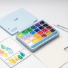 HIMI kvašové barvy - Jelly Cup Gouache Set - 24 Colours (Ice Blue Case Edition)