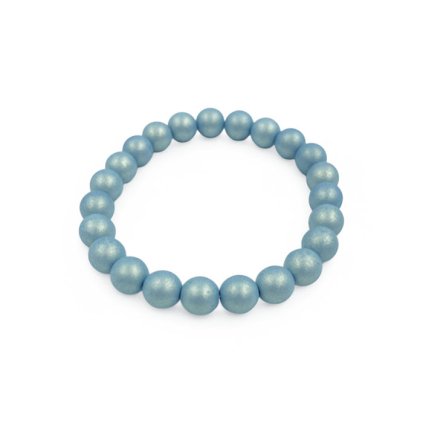 Náramek skleněné perle - arctic blue