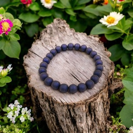 Náramek skleněné perle TWILIGHT - moonlight blue