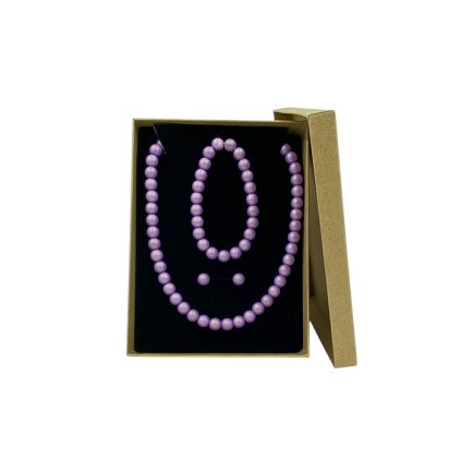 Set skleněné perle BLOSSOM - purple crocus