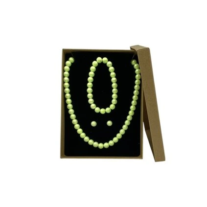 Set skleněné perle BLOSSOM - sunny lime