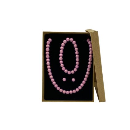 Set skleněné perle - cashmere rose