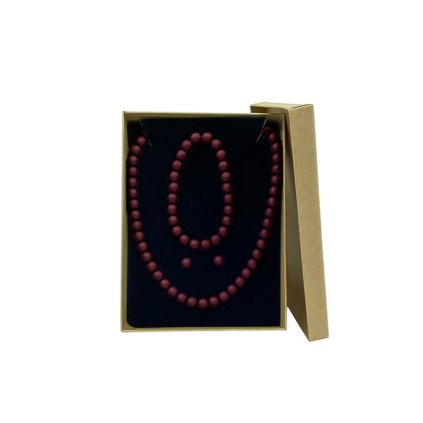 Set skleněné perle TWILIGHT - crushed berry