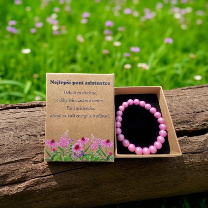 Náramek pro nejlepší asistentku - luční kvítí 2, cashmere rose