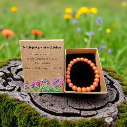 Náramek pro nejlepší učitelku - luční kvítí, marigold