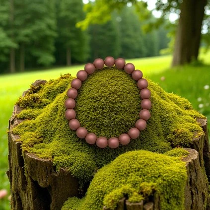 Náramek skleněné perle TWILIGHT - ember sunset