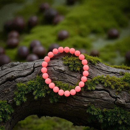 Náramek skleněné perle - coral