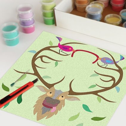 Jelen (Velikost 30x30cm)