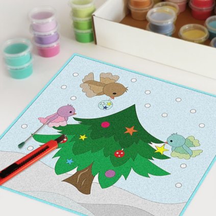 Vánoční stromeček (Velikost 30x30cm)