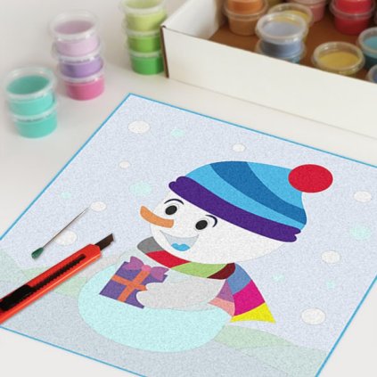 Sněhulák 2 (Velikost 30x30cm)