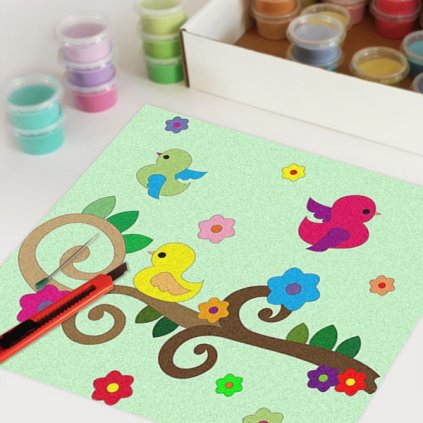 Ptáčci 2 (Velikost 30x30cm)