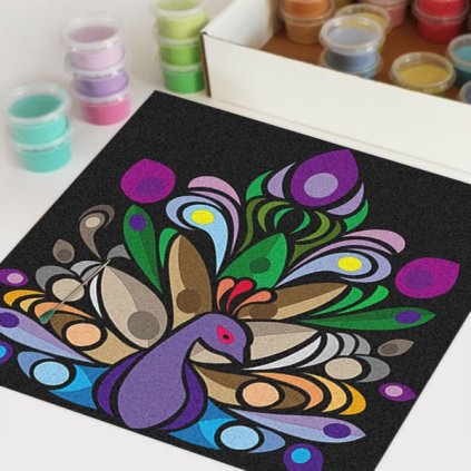 Páv (Velikost 50 x 50 cm)