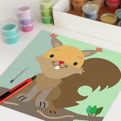 Veverka (Velikost 21x21cm)