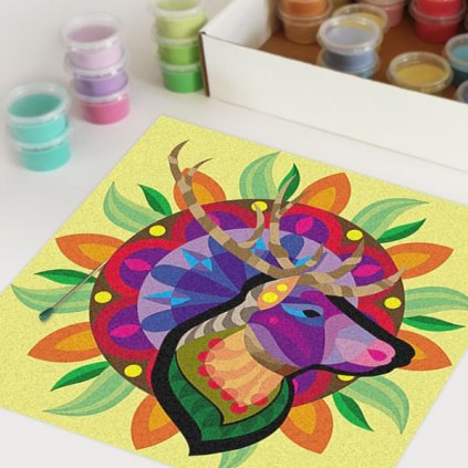 Jelen 2 (Velikost 50 x 50 cm)