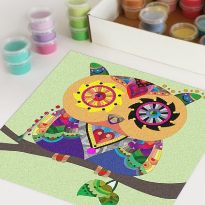 Sova 2 (Velikost 50 x 50 cm)